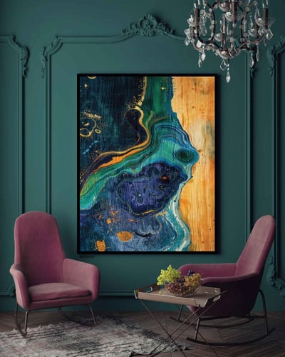 لوحة جدارية فنية مودرن ، قماش كانفس