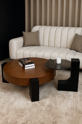 طقم طاولات وسط - بتصميم عصري وخامة فاخرة