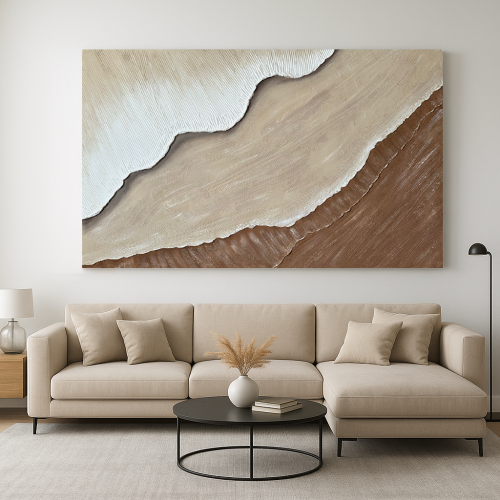 لوحة جدارية جبسية - بشكل أمواج