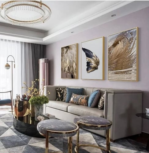 طقم من 3 لوحات مودرن كنفاس