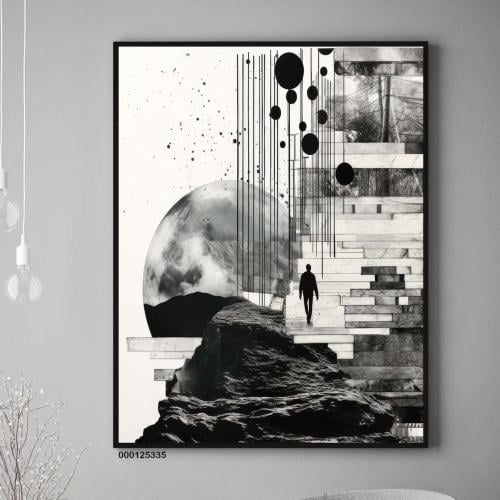 لوحة جدارية فنية مودرن ، قماش كانفس