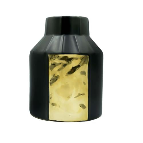 فازة سراميك ،اسود للديكور