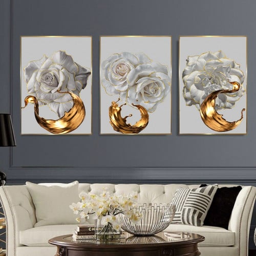 طقم من 3 لوحات مودرن كنفاس