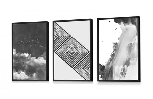 طقم من 3 لوحات مودرن