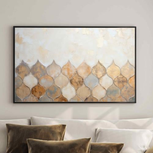 لوحة فنية جدارية بزخارف هندسية