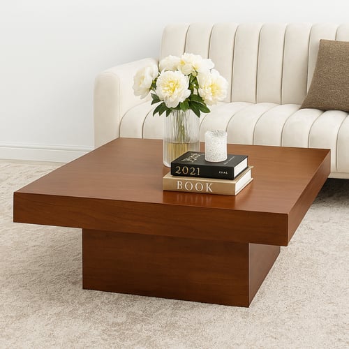 طاولة وسط خشبية بتصميم عصري