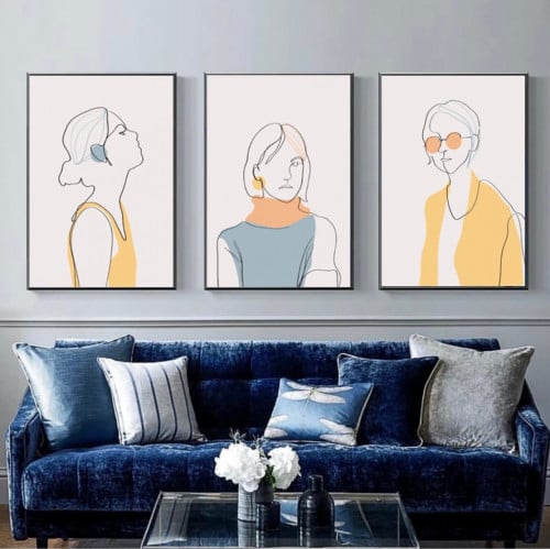 طقم من 3 لوحات ، نمط بوهيمي