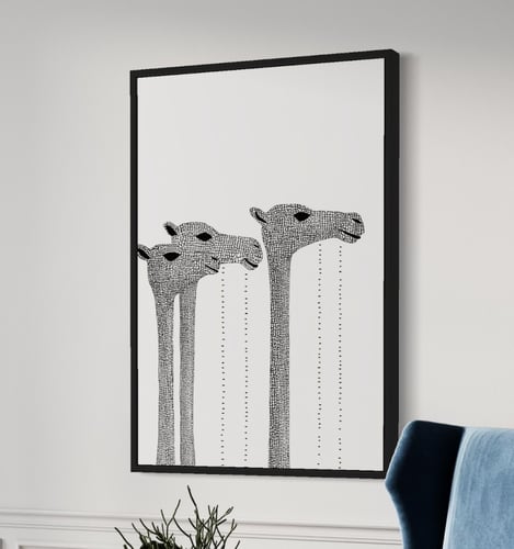 لوحة جدارية فنية مودرن - جامِل دوتس