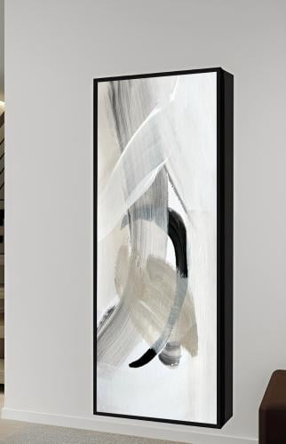 دولاب عبايات مبتكر مع باب للوحة جدارية