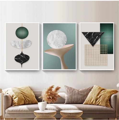 طقم من 3 لوحات مودرن