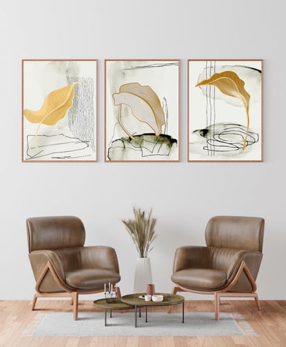 طقم من 3 لوحات مودرن