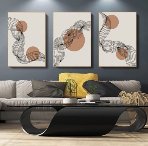 طقم من 3 لوحات مودرن