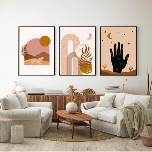 طقم من 3 لوحات مودرن