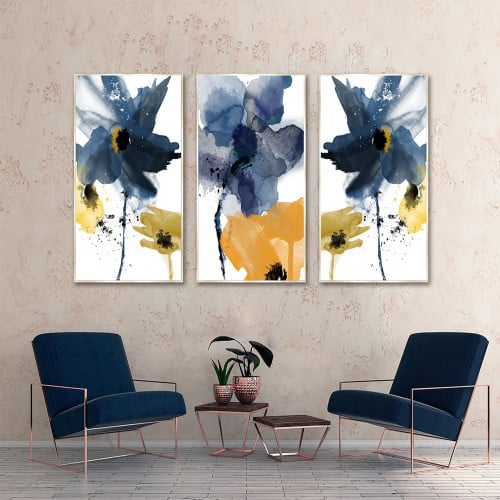 طقم من 3 لوحات كنفاس مقاس 40*90سم