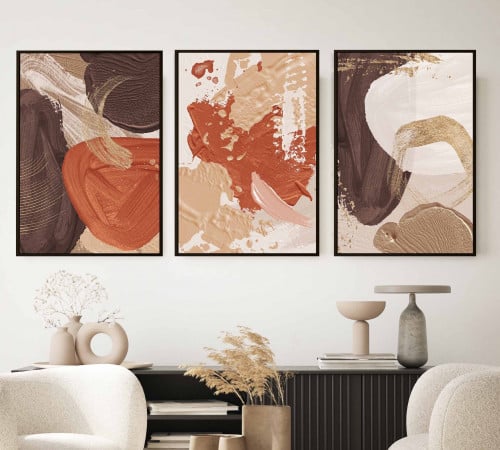 طقم من 3 لوحات مودرن