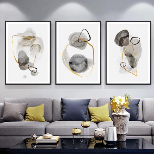 طقم من 3 لوحات مودرن