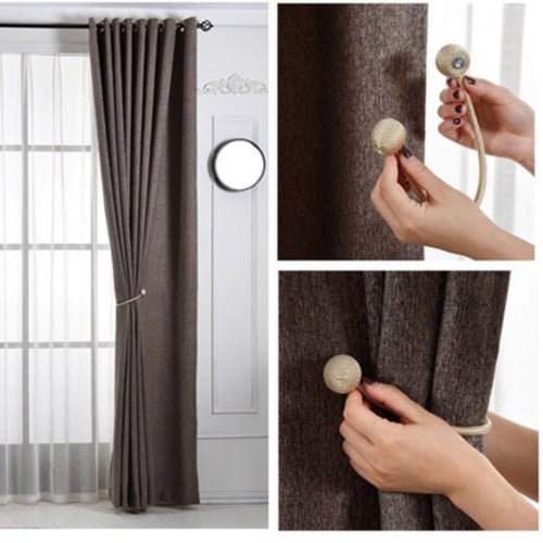 ربطة ستائر مبتكره مغناطيس قطعتين (زوج)