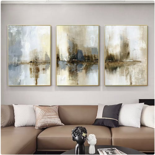 طقم من 3 لوحات مودرن كنفاس