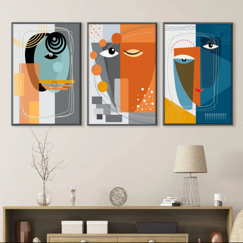 طقم من 3 لوحات ، نمط بوهيمي