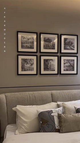 مجموعة لوحات كنفاس مكونة من 6 لوحات