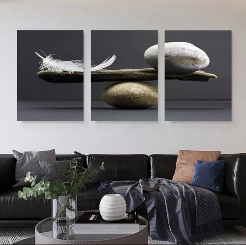 طقم من 3 لوحات مودرن كنفاس