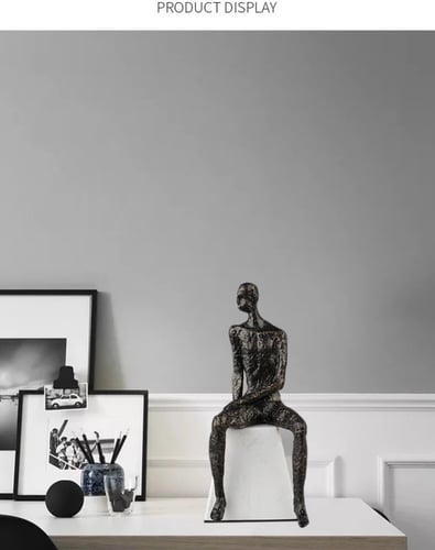 طقم تحف بقاعدة من الرخام ، درجة اولى