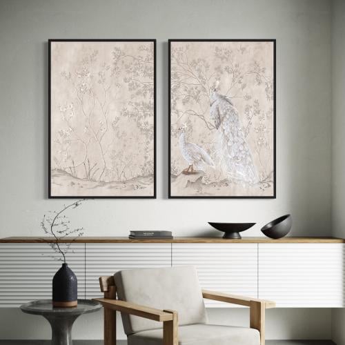 طقم مكون من لوحتين مودرن - وايت بيكوك