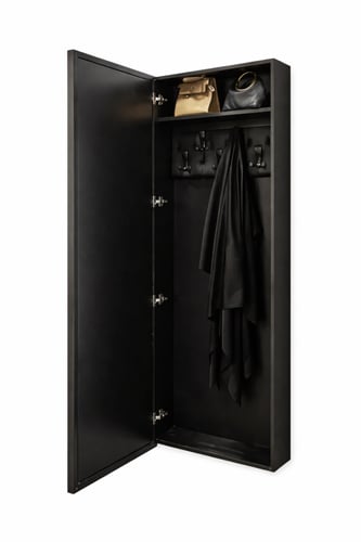 دولاب عبايات مبتكر مع باب للوحة جدارية