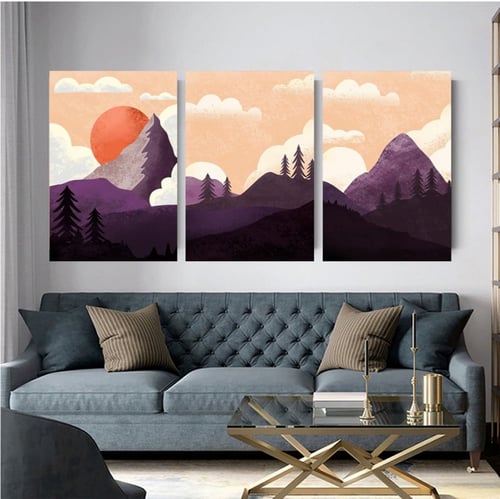 طقم من 3 لوحات مودرن