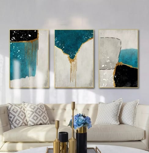 طقم من 3 لوحات كنفاس