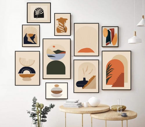 مجموعة لوحات قماش كنفاس مكونة من 10 قطع ، بآطار اس...