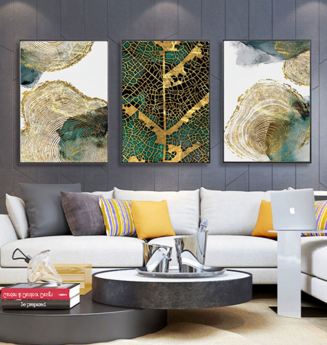 طقم من 3 لوحات مودرن كنفاس