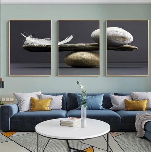 طقم من 3 لوحات مودرن كنفاس