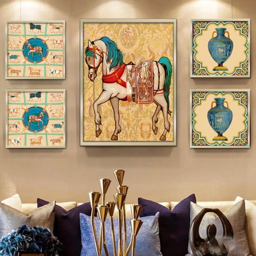 مجموعة مكونة من 5 لوحات كنفاس