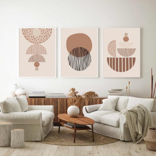 طقم من 3 لوحات نمط بوهيمي