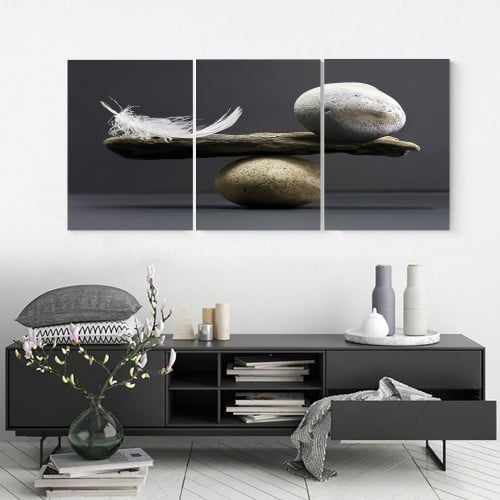 طقم من 3 لوحات مودرن كنفاس