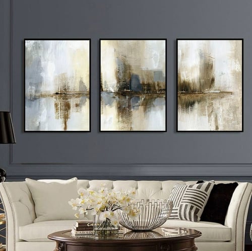 طقم من 3 لوحات مودرن كنفاس