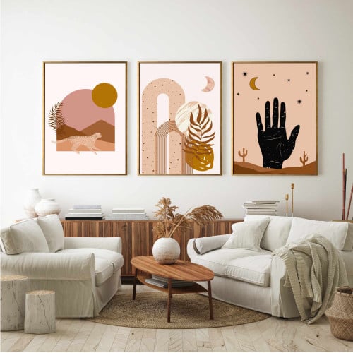 طقم من 3 لوحات مودرن