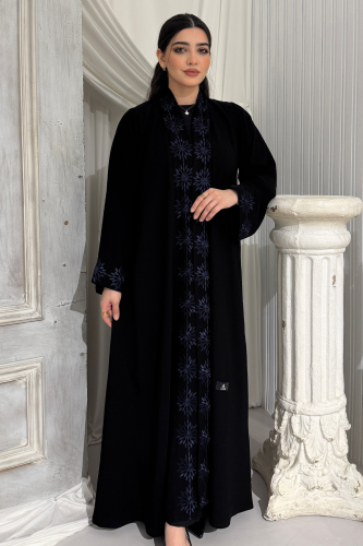 عباية كوبرا نص كلوش بتطريز أنيق