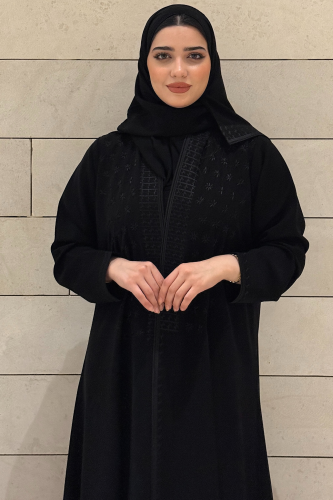 عباية كوبرا نص كلوش بتطريز أنيق