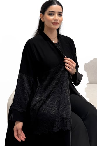 قماش ملكي كوري مع دانتيل القصه نص كلوش