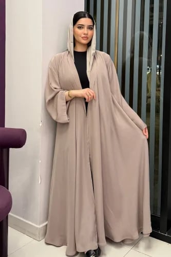 عباية قماش أنترنت بقصة دبل كلوش – 6 ألوان أنيقة