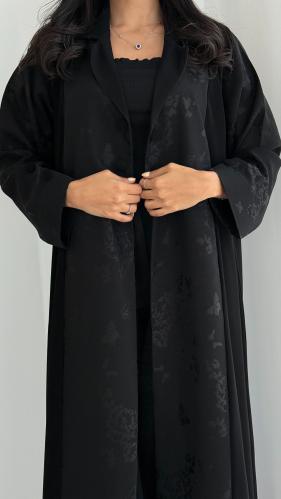 عباية كريب ملكي بتفاصيل جاكار – فخامة بنعومة الإطل...