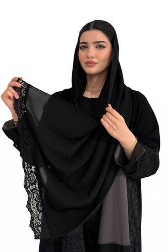 قماش ملكي كوري مع دانتيل القصه نص كلوش