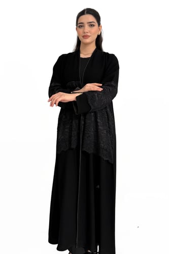 قماش ملكي كوري مع دانتيل القصه نص كلوش