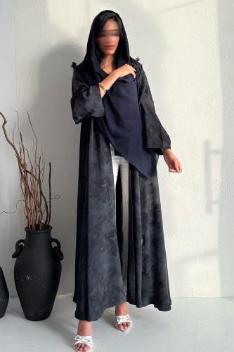 عباية فاخرة بقماش جاكار ناعم -دبل كلوش