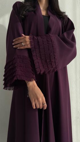 عباية كتان دبل كلوش موف – فخامة التصميم وانسيابية...