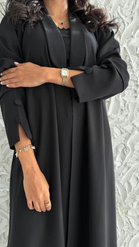 عباية كريب إنترنت فاخرة اسود– قصّة نص كلوش