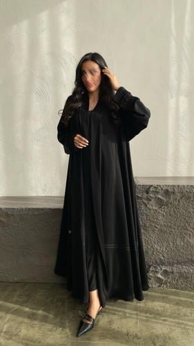 عباية انترنت دبل كلوش بقيطان اسود