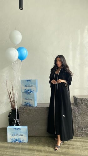 عباية كريب ملكي ياباني نص كلوش